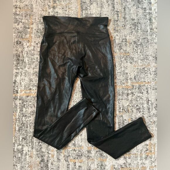 SPANX FAUX LEATHER LEGGINGS! EUC! SIZE M - Picture 8 of 8